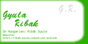 gyula ribak business card